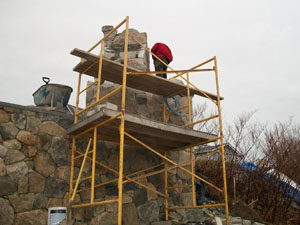 Finishing The Back Of The Fireplace