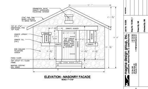 Elevation Drawing Of The Cottage Facade